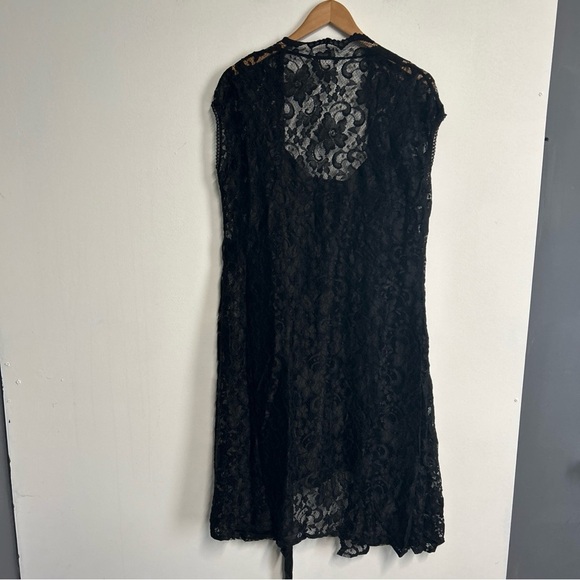 NWOT WORTHINGTON  2 Piece Size‎ 12 Lingerie Black Floral Lace Robe Black Nightie - Picture 8 of 16